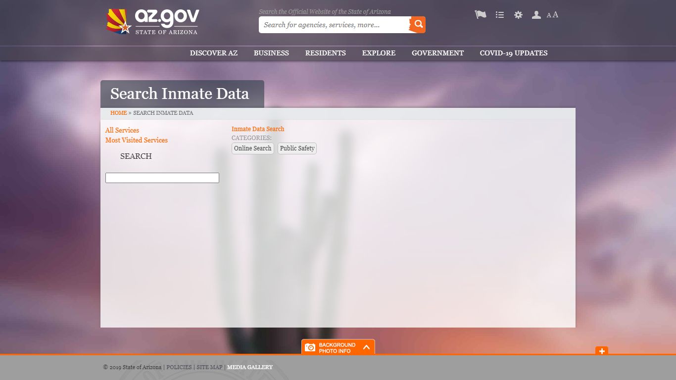 Search Inmate Data | az.gov - Arizona